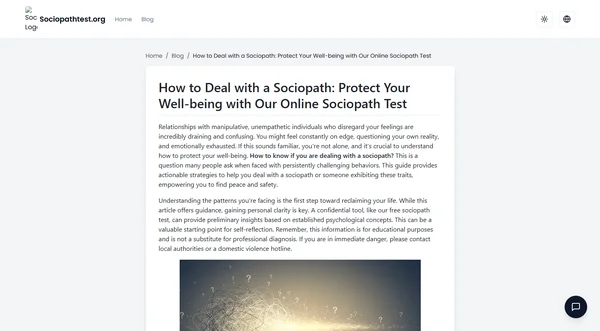 How to Deal with a Sociopath: Protect Your Well-being with Our Online Sociopath Test