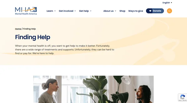 Mental Health America - Finding Help